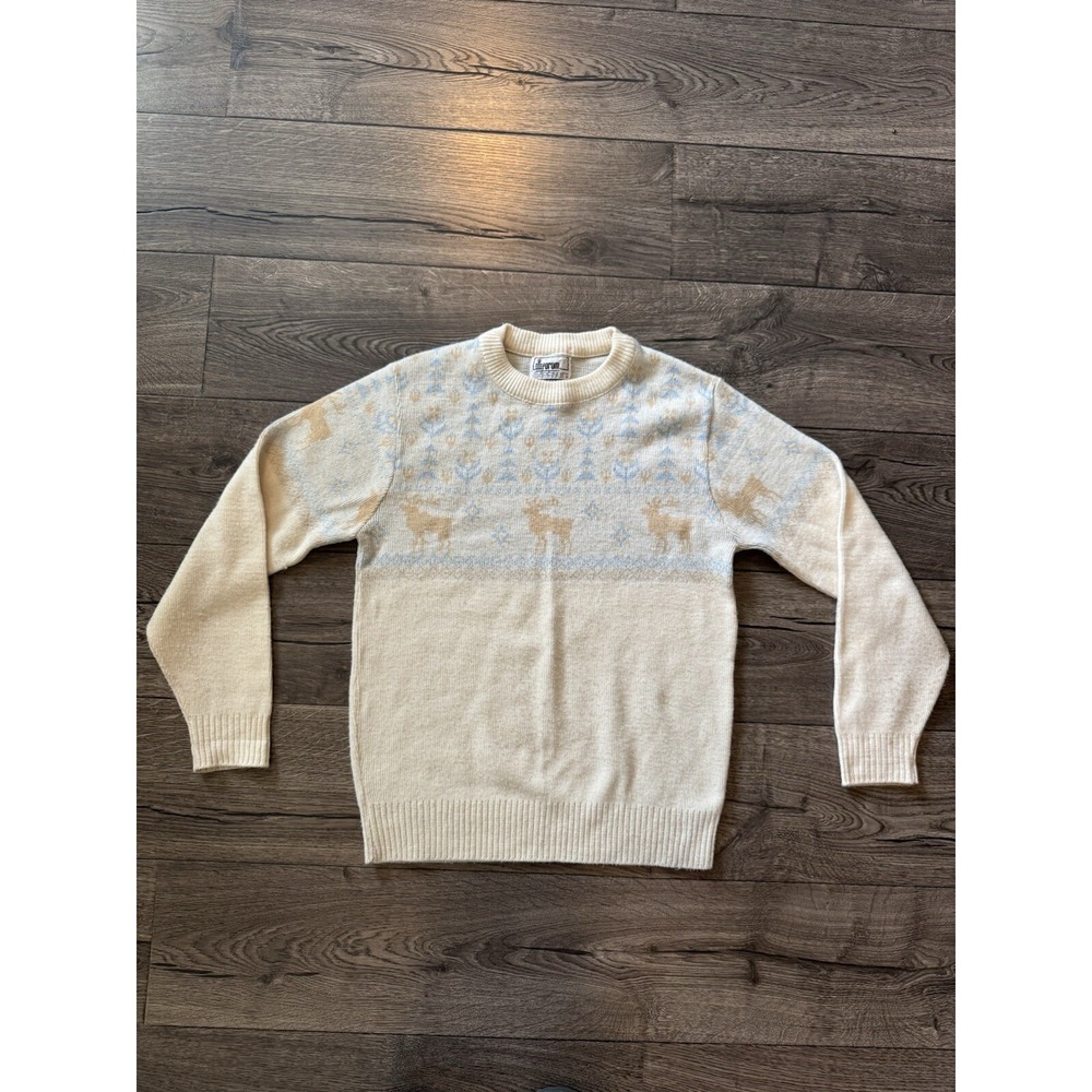 Vintage Forum Sweater‎ Size Medium 100% Wintuk Reindeer PullOver
